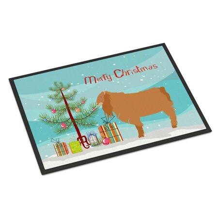 Carolines Treasures American Lamancha Goat Christmas Indoor or Outdoor Mat - 18 x 27 in. BB9252MAT